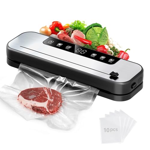 FIRE HIVE 5-in-1 Vacuum Sealer Machine for Food, 75KPa Powerful Suction, 11.8