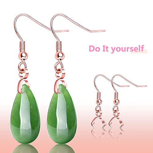 Bronagrand 50Pcs Stainless Steel Earring Hooks With Pendant Clasp Hypoallergenic Ear Wire Buckle Fish Hooks Dangle Earrings For Women Girls Diy Jewelry Making Findings, Rose Gold #TOP5