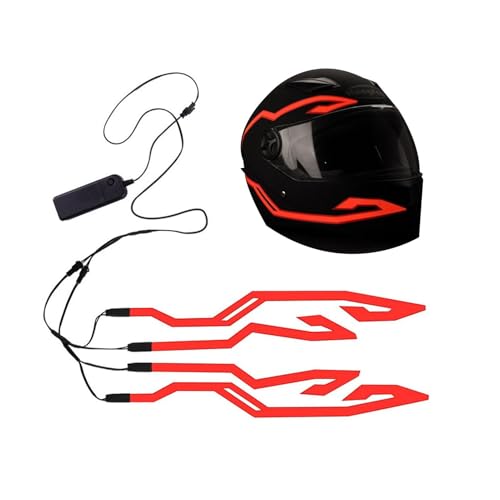 Caschi Moto Leggeri | Striscia Luminosa a LED per caschi, con 3 modalità | Adesivo Luminoso per caschi con Segnale di Guida Notturna per Moto, per caschi da Bici