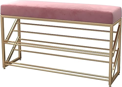Banc de rangement à chaussures d'entrée à 2 niveaux et étagères en maille - 2