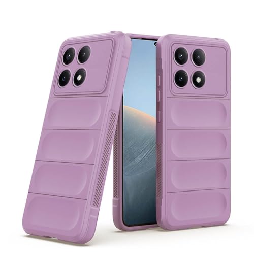Image of amazon basics Mobile Cover for Poco X6 Pro 5G / Mi Redmi K70E 5G | Full Camera Protection | Liquid Silicon Case | Flexible Bumper Case for Poco X6 Pro 5G / Mi Redmi K70E 5G (Purple)