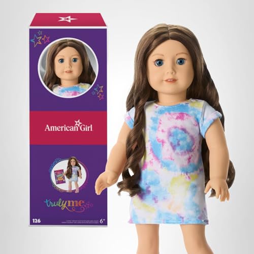 American Girl Truly Me 18-inch Doll #126 with Blue Eyes, Wavy Brown Hair, Light Skin w/Warm Olive Undertones, for Ages 6+
