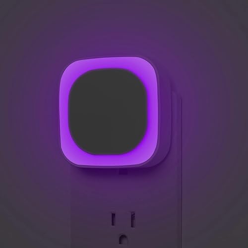 2 Pack Plug in Red Sleep Night Light, Auto Dusk to Dawn, Soft Glow, Dimmable Diffused Light, Led Lights for Bedroom, Sleep, Baby Nursery, Kids, Toddler, Bathroom, Hallway, Home Decor(Violet,Dimmable)
