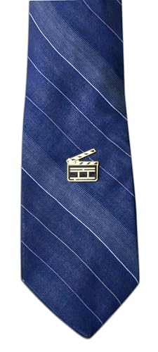 Image of Novel Merk Clapboard & Movie - Show Business Lapel Pin, Hat Pin & Tie Tack Set - with Clutch Back
