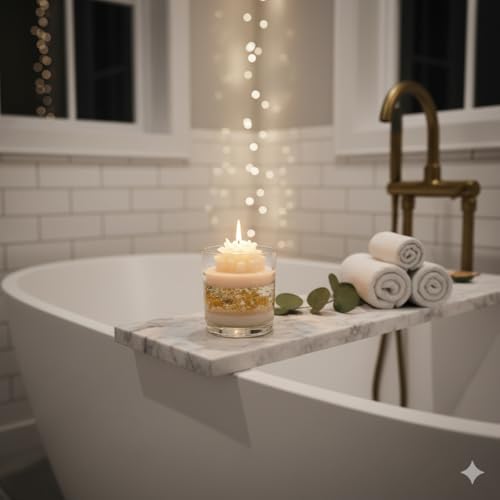 Image of Luxurious White Peony on Golden Pond Scented Jar Candle | Calming Rose Fragrance for Aromatherapy | Hand-Poured Soy Wax | Elegant Floral Design | Perfect for Diwali Gifts, Home Decor & Festive Gifting