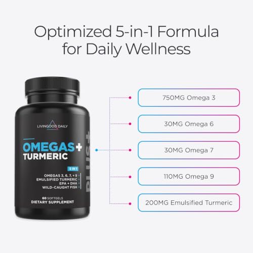 Livingood Daily Omega Plus Turmeric Supplement
