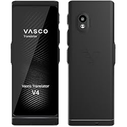Vasco V4 Language Translator Device | 112 Languages | Free Lifetime Internet in Almost 200 Countries | Black Onyx
