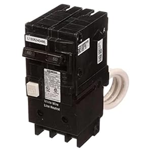 Siemens QF250A Breaker Ground Fault Circuit Interrupter, 50 Amp, 2 Pole, 240 Volt, 10,000 AIC
