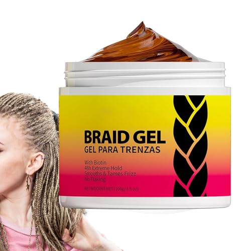 Flechten Haargel, Haar Finishing Gel, Nicht Fettender Fly Away Haarbändiger, 250 Ml Styling Gel Für Flechter, Halten Braid Conditioning Gel Edge Styling Wax Für Fly Away & Edge Frizz Hair