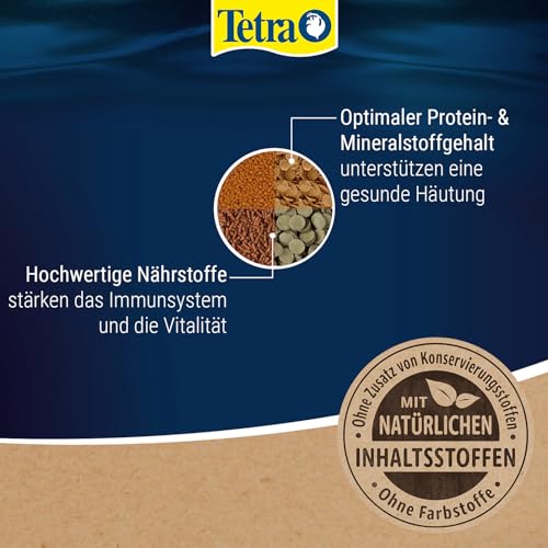 Tetra Crusta Menu - 4in1 Futter mit Sticks, Pellets, Wafern und Granules für Garnelen und Krebse, für eine abwechslungsreiche Ernährung, 100 ml Dose (1er Pack)
