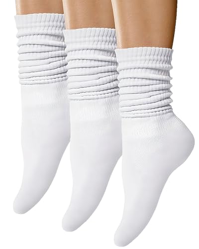 Loritta Slouchy Socks for Women Soft Retro Scrunch Sock Long Slouch Boot Socks