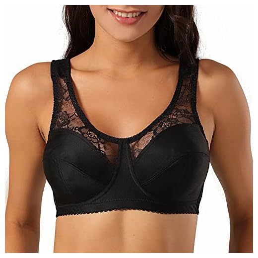 GANGCHENG Damen BH Spitze Übergröße Vollschalen Ungefütterte Bügellos Komfort BHS 120A