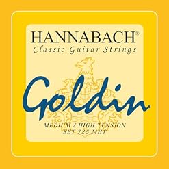 Hannabach Series 725 Classical Guitar Strings Medium/High Tension Goldin/Carbon – Set – 725MHT - Les Beatles, Paul McCartney, John Lennon, RIngo Starr, George Harrison