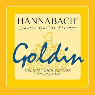 Hannabach Series 725 Classical Guitar Strings Medium/High Tension Goldin/Carbon – Set – 725MHT - Les Beatles, Paul McCartney, John Lennon, RIngo Starr, George Harrison