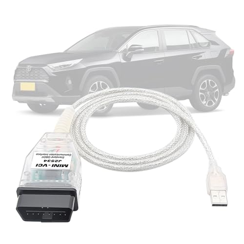VZG MINI VCI J2534 Cable for Toyota Lexus Scion Vehicles,OBD2 to USB J2534 Diagnostic & Reprogramming Tool Work with TIS Techstream Software V18 Version,OBD2 Scanner Compatible with Windows XP/7/10