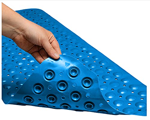 Image of ENKOSI Bath Mat - Large Non Slip Bathtub & Shower Mat - Extra Long 40 X 16 Inch Bathroom Mats for Tub Nonslip Anti Slip Bathmats (40X16 Sky Blue 1-Pack)