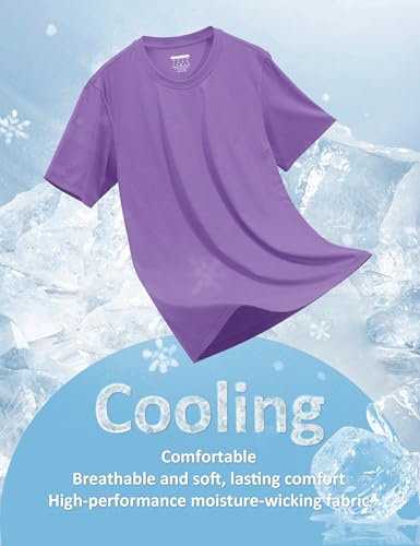 Image of MAGCOMSEN Mens T-Shirts Short Sleeve UPF 50+ Lightweight Moisture Wicking Basic Crewneck Casual Summer Cooling T Shirt