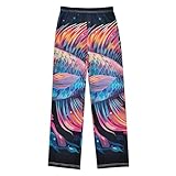 Regenbogenfisch Jungen Schlafanzughose, lange Pyjamahose, Kinder-Schlafhose, Loungewear, lässige Nachtwäsche, Mehrfarbig, L