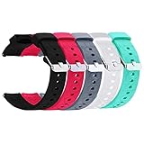 RuenTech for Garmin Forerunner 645 Replacement Band(20MM Width) Silicone Watch Band Strap for Garmin Forerunner 645/645 Music GPS Running Watch (5colors)
