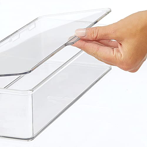 mDesign Kosmetik Organizer für das Waschbecken oder Badregal – Aufbewahrungsbox mit Deckel für Make up, Nagellack usw… – Bild 7