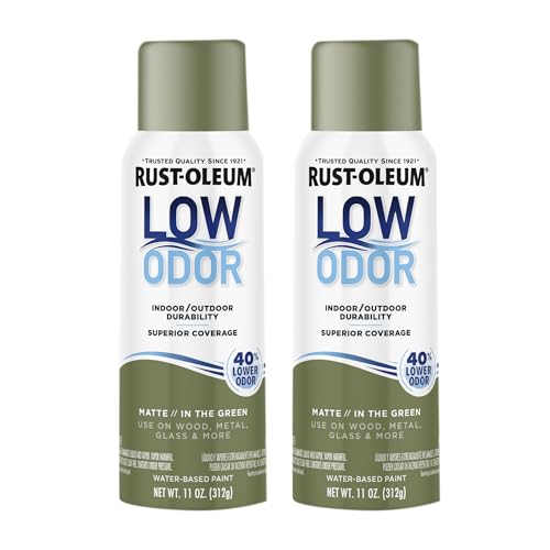 Image of Rust-Oleum Low Odor Premium Spray Paint, 11 oz, Matte In The Green, 2 Pack