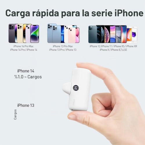 Power bank para iPhone ultra compacto iWALK, carga sin cables para viajar 3