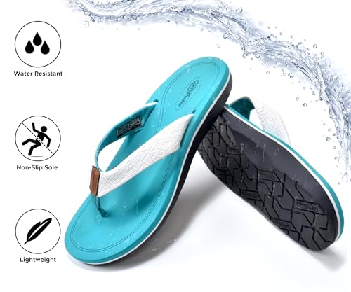 Image of AEROTHOTIC Beach Sandals for Woman Non Slip Flip Flops Quick Dry Slippers
