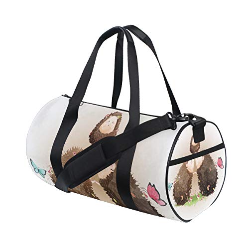 ZOMOY Bolsa de Deporte，Cute Animal Art Design T，Nuevo Cilindro de impresión Bolsas de Ejercicios Bolsa de Viaje Equipaje Bolsa de Lona