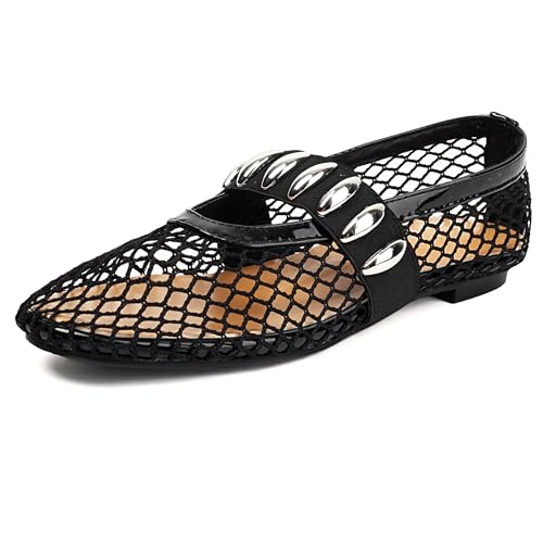 Mesh Flats Women Mary Jane Hollow Out Dolly Shoes