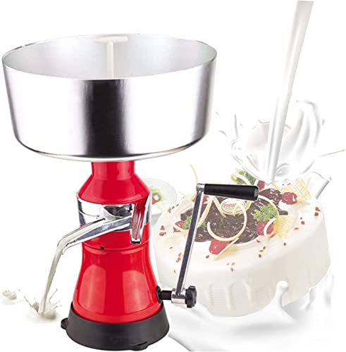Separador manual de crema de leche fresca, máquina de separación de leche con separador de queso ajustable de velocidad 80L/H, rango de ajuste de proporción 1:3~1:12, para leche de vaca de cabra