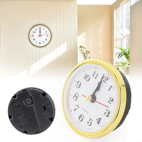 Movimiento de cuarzo silencioso de repuesto para bricolaje y reparación, tamaños disponibles: 65 mm, 80 mm, 90 mm, 105 mm, 110 mm, materiales de plástico y metal (65 mm)