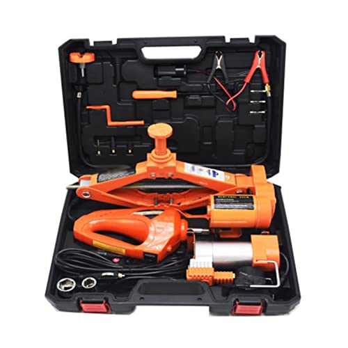 12V 3 in 1 Car Electric Jack Lifting Set Built-in Flash LED Light with Impact Wrench & Air Pump Car Jacks