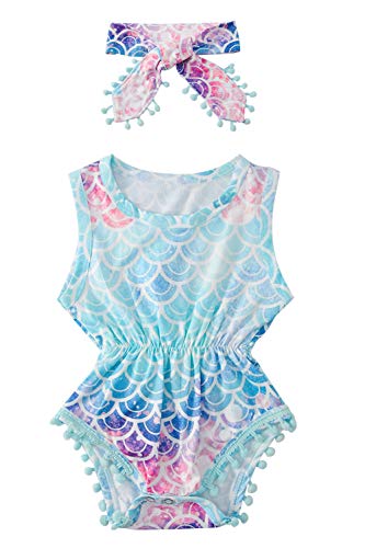 Image of UNICOMIDEA Baby Girls Outfits Newborn Girl Jumpsuits Girls' Rompers Infant Summer Clothes 3-6 Months