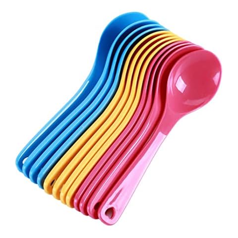 PASDD 12er Pack Plastik Löffel Set Cover