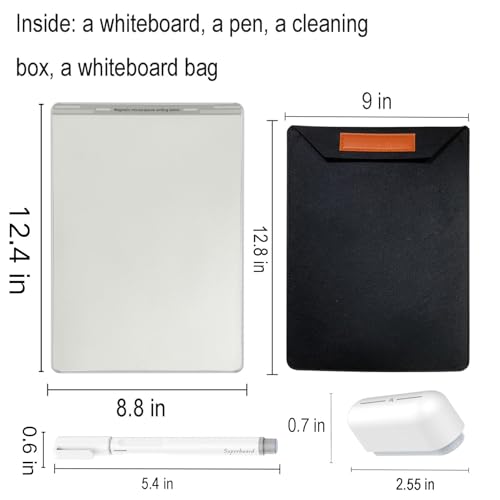 Image of Magnetic Microcapsule Writing Tablet, 6.5 inchor 8.5 inch Microcapsule Paper for Fridge, Dry Erase Board Without Ink, Reuasble 1 Pen & 1 Eraser, White Board for Home, Kitchen Students and Planner
