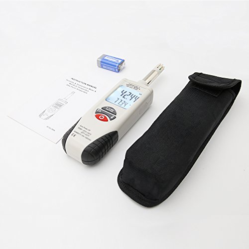 Hygro-Thermometer Psychrometer, Handheld Digital Humidity Temperature Meter With Dew Point And Wet Bulb Temperature, Dual Display Temperature & Humidity, Hti-Xintai #TOP7