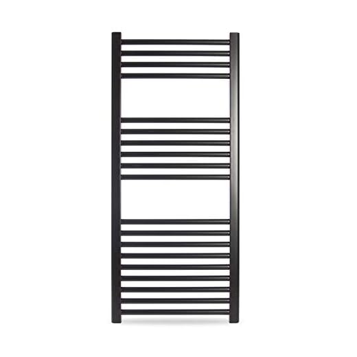 Radiador Toallero Cicsa ZETA X * Radiadores Toalleros de Agua Caliente Calefaccion (Medidas 1120 x 500 mm) * Secatoallas de Baño con (450 Ejes) * En Color Negro * 10 AÑOS de Garantía