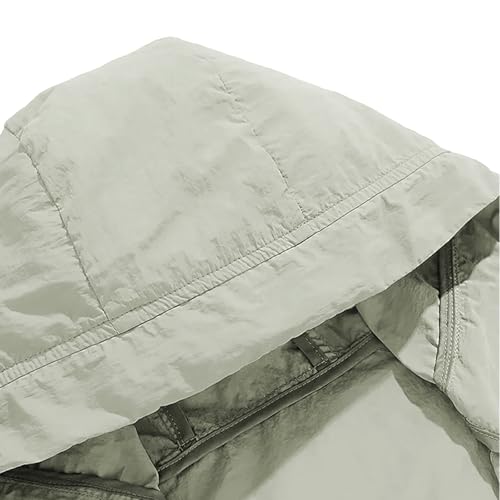 Chaqueta impermeable de mujer tipo trench ligero y transpirable con capucha 6