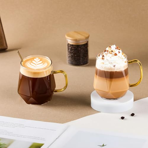 Set de 2 mugs de vidrio para café 350 ml miniatura 6