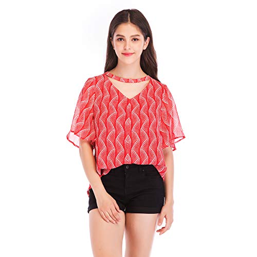 T-Shirt à Manches Bouffantes en Mousseline Chic pour vos Soirées d'Été