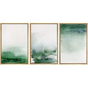 SIGNWIN 3 Piece Framed Canvas Wall Art Nature...