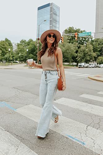 SySea Womens Summer Loose Knit Shirts Sleeveless Halter Neck Sweater Tank Tops2