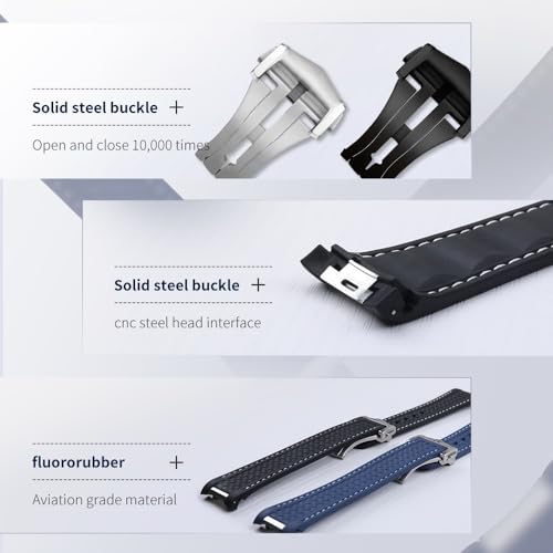 Bracelet montre fluorescent Omega résistant à la sueur avec fermoir pliable sécurisé - 7