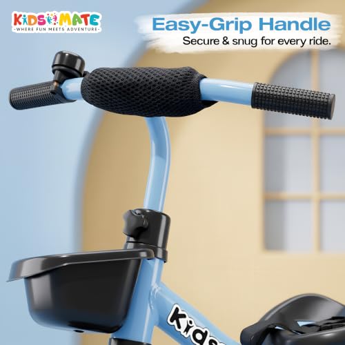 Image of Kidsmate Zoom Trike Cycle for Kids 2-5 Years | Tricycle for Kids | Tricycle for Boys & Girls | Baby Cycle with Anti-Skid EVA Wheels, Bell, Front & Rear Basket, Comfortable Seat | 30kg Capacity - Blue