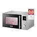 Produktbild TZS First Austria Mikrowelle mit Grillfunktion 2 in 1| 20L Kapazität (brutto) | 700 W | Grill 800 W | Schnellstartfunktion | LCD-Display | 8 Automatikprogramme | Edelstahl