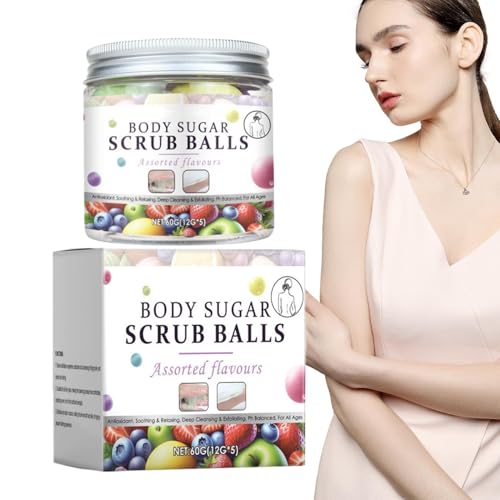 Gommage Sucre Pour Femme | Nettoyant Doux Hydratant Naturel | Gommage Corps en Boules | pour Toute la Famille Visage Mains Jambes Pieds