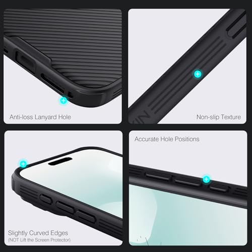Image of Nillkin Camshield Case for iPhone 17 Pro / 18 Pro Case, [Built-in Dual Camera Cover][Slim Profile] [Military Grade Drop Protection] Shockproof Bumper iPhone 17 Pro Case 6.3 inch 2025 Black