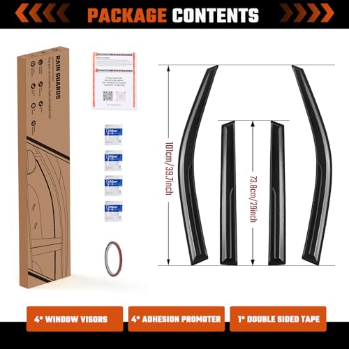 Rain Guards Window Deflector Fit for 11-21 Jeep Grand Cherokee Black 4 PCS by GEARMEISTER - Used condition - Image 8