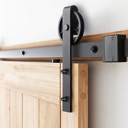 6.6ft Sliding Barn Door Hardware Kit, Dedoot Heavy Duty Single Door Rails, Smoothly and Quietly, Easy to Install, Fit 36\"-40\" Wide Door Panel (Big Wheel)