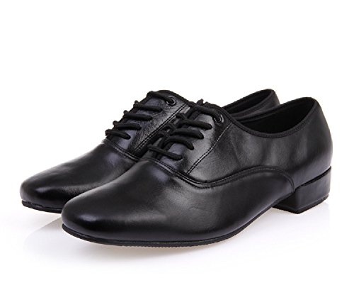 Beibestcoat Men’s Classic Lace-Up Leather Dance Shoes Modern Dancing Shoes, Black (7.5 D (M) Us / 40) #TOP2